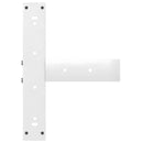 spisebordsben T-formet 2 stk. hvid 50x35x(72-73) cm stål