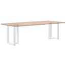 spisebordsben T-formet 2 stk. hvid 50x35x(72-73) cm stål