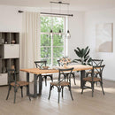 spisebordsben T-formet 2 stk. antracit 50x35x(72-73) cm stål