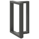 spisebordsben T-formet 2 stk. antracit 50x35x(72-73) cm stål