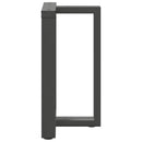 spisebordsben T-formet 2 stk. antracit 50x35x(72-73) cm stål