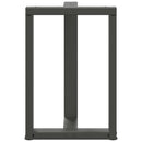 spisebordsben T-formet 2 stk. antracit 50x35x(72-73) cm stål