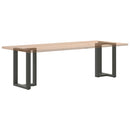 spisebordsben T-formet 2 stk. antracit 50x35x(72-73) cm stål