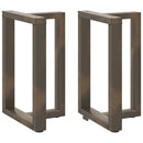 spisebordsben T-formet 2 stk. sort 50x35x(72-73) cm stål