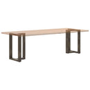 spisebordsben T-formet 2 stk. sort 50x35x(72-73) cm stål