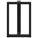 spisebordsben T-formet 2 stk. sort 60x35x(72-73) cm stål
