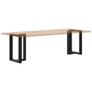 spisebordsben T-formet 2 stk. sort 60x35x(72-73) cm stål