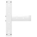 spisebordsben T-formet 2 stk. hvid 60x35x(72-73) cm stål