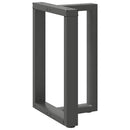 spisebordsben T-formet 2 stk. antracit 60x35x(72-73) cm stål