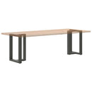 spisebordsben T-formet 2 stk. antracit 60x35x(72-73) cm stål