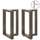 spisebordsben T-formet 2 stk. sort 60x35x(72-73) cm stål