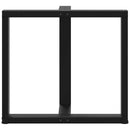 spisebordsben T-formet 2 stk. sort 70x35x(72-73) cm stål