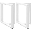 spisebordsben T-formet 2 stk. hvid 70x35x(72-73) cm stål