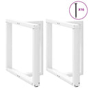 spisebordsben T-formet 2 stk. hvid 70x35x(72-73) cm stål