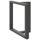 spisebordsben T-formet 2 stk. antracit 70x35x(72-73) cm stål