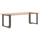 spisebordsben T-formet 2 stk. sort 70x35x(72-73) cm stål