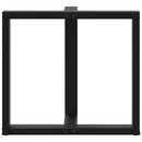 spisebordsben T-formet 2 stk. sort 80x35x(72-73) cm stål
