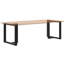 spisebordsben T-formet 2 stk. sort 80x35x(72-73) cm stål