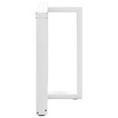 spisebordsben T-formet 2 stk. hvid 80x35x(72-73) cm stål