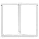 spisebordsben T-formet 2 stk. hvid 80x35x(72-73) cm stål