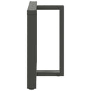 spisebordsben T-formet 2 stk. antracit 80x35x(72-73) cm stål