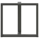 spisebordsben T-formet 2 stk. antracit 80x35x(72-73) cm stål