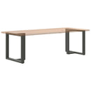 spisebordsben T-formet 2 stk. antracit 80x35x(72-73) cm stål