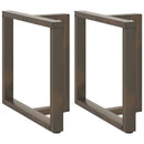 spisebordsben T-formet 2 stk. sort 80x35x(72-73) cm stål