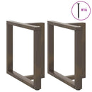 spisebordsben T-formet 2 stk. sort 80x35x(72-73) cm stål