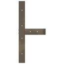 spisebordsben T-formet 2 stk. sort 80x35x(72-73) cm stål