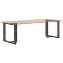 spisebordsben T-formet 2 stk. sort 80x35x(72-73) cm stål