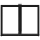 spisebordsben T-formet 2 stk. sort 90x35x(72-73) cm stål