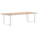 spisebordsben T-formet 2 stk. hvid 90x35x(72-73) cm stål
