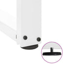 spisebordsben T-formet 2 stk. hvid 90x35x(72-73) cm stål
