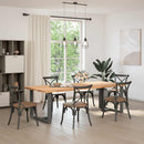 spisebordsben T-formet 2 stk. antracit 90x35x(72-73) cm stål