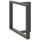spisebordsben T-formet 2 stk. antracit 90x35x(72-73) cm stål