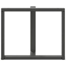 spisebordsben T-formet 2 stk. antracit 90x35x(72-73) cm stål