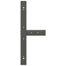 spisebordsben T-formet 2 stk. antracit 90x35x(72-73) cm stål