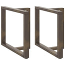 spisebordsben T-formet 2 stk. sort 90x35x(72-73) cm stål
