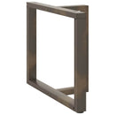 spisebordsben T-formet 2 stk. sort 90x35x(72-73) cm stål