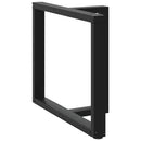 spisebordsben T-formet 2 stk. sort 100x35x(72-73) cm stål