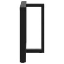 spisebordsben T-formet 2 stk. sort 100x35x(72-73) cm stål