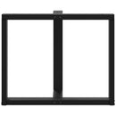 spisebordsben T-formet 2 stk. sort 100x35x(72-73) cm stål