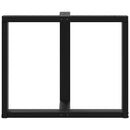 spisebordsben T-formet 2 stk. sort 100x35x(72-73) cm stål