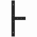 spisebordsben T-formet 2 stk. sort 100x35x(72-73) cm stål
