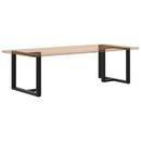 spisebordsben T-formet 2 stk. sort 100x35x(72-73) cm stål