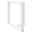 spisebordsben T-formet 2 stk. hvid 100x35x(72-73) cm stål