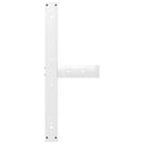 spisebordsben T-formet 2 stk. hvid 100x35x(72-73) cm stål