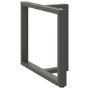 spisebordsben T-formet 2 stk. antracit 100x35x(72-73) cm stål