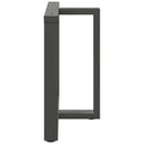 spisebordsben T-formet 2 stk. antracit 100x35x(72-73) cm stål